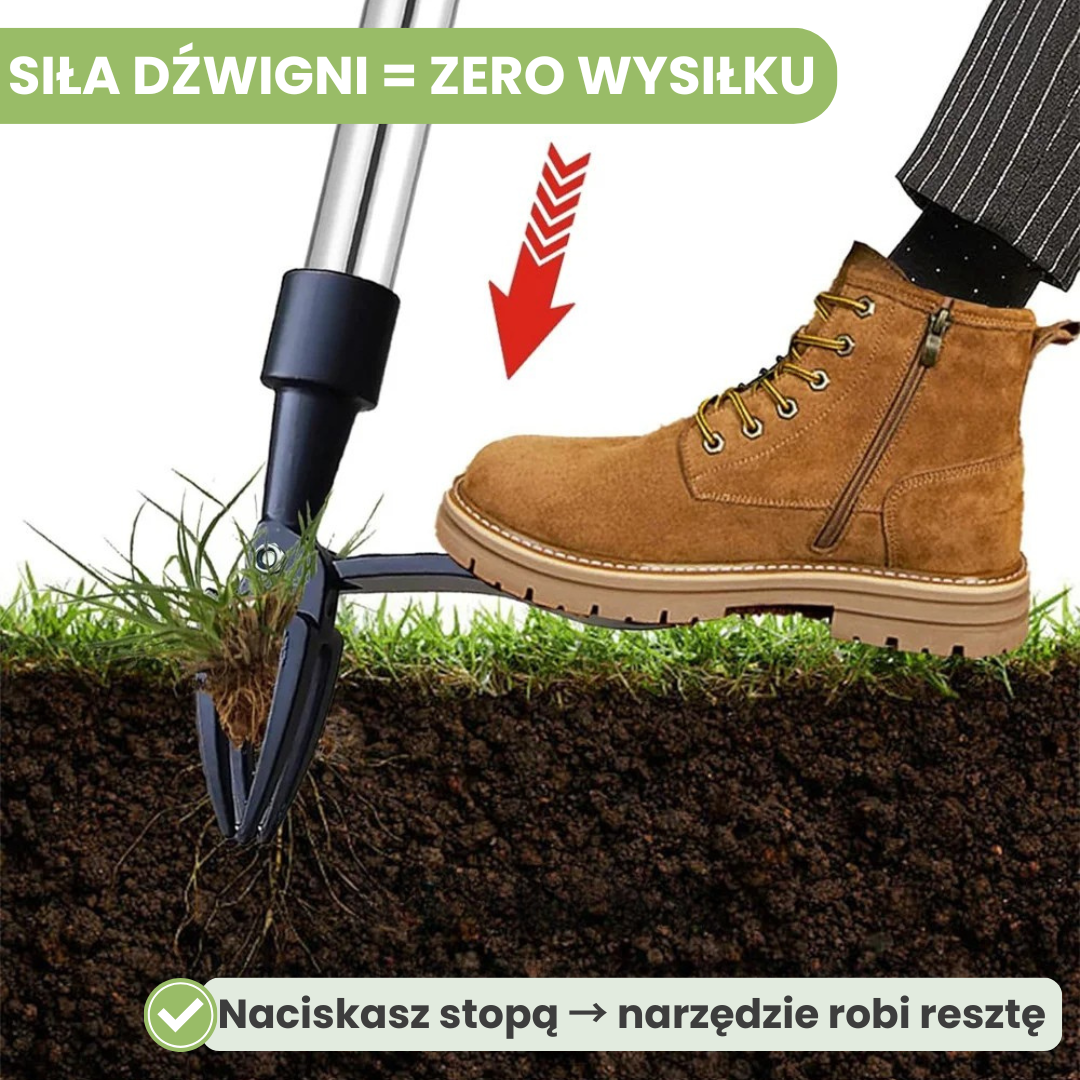 Stabilny nacisk stopą — pedał PlantTool