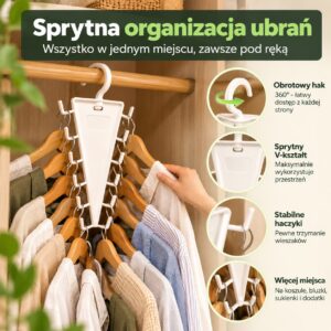 Vesto - Pionowy Organizer do Szafy na Ubrania i Akcesoria